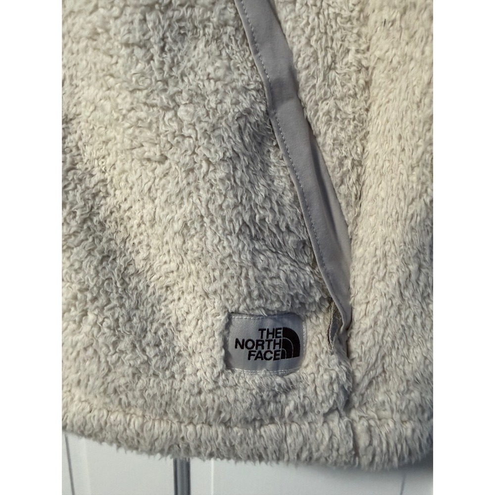 The North Face Fleece Vest Womens XL Cream Sherpa Zip‎ Up - Picture 4 of 8